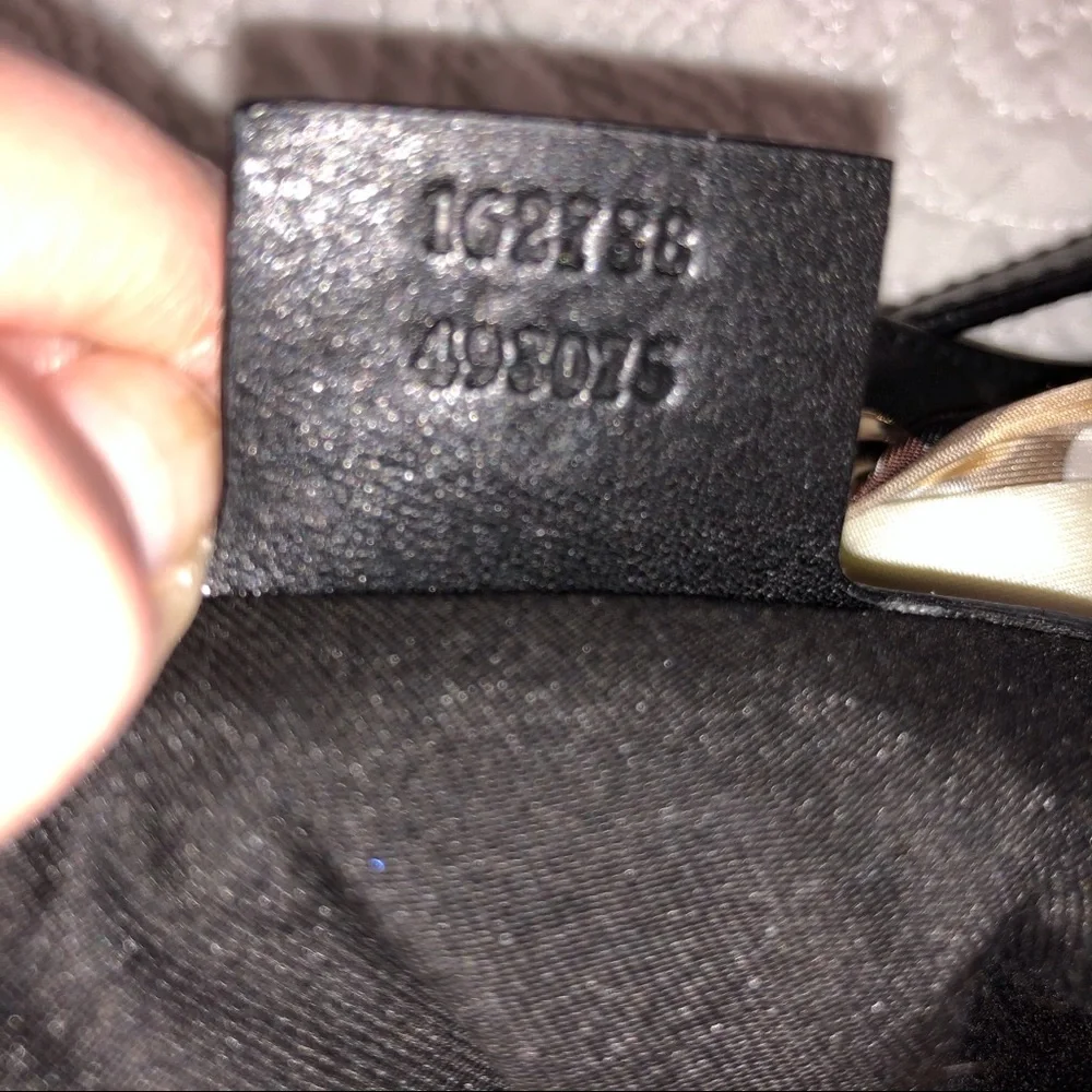 Gucci Scarf Trim Black Canvas Bag - Picture 7 of 12